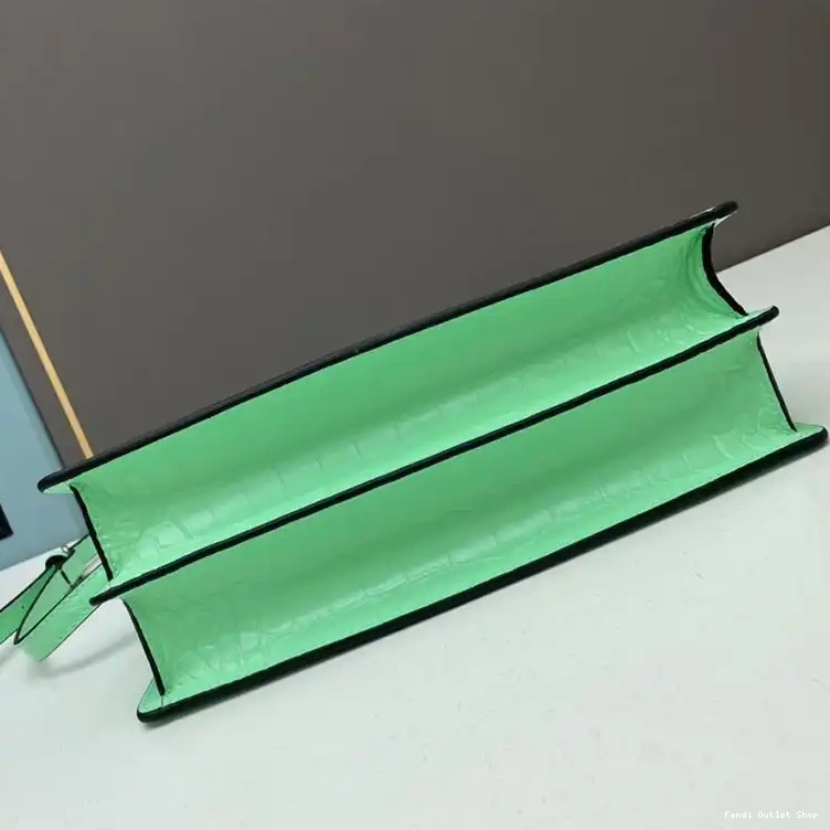 Affordable Crocodile Bag Green Cut Peekaboo Medium Fendi In Leather 0323 HOT SALE